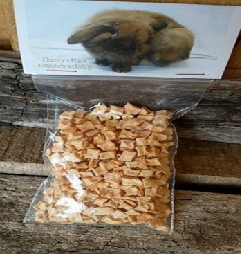 Product: Appel blokjes in bakje Product: Appel blokjes in bakje