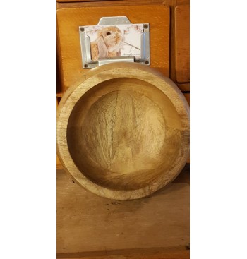 Product: Voerbak hout rond groot Product: Voerbak hout rond groot