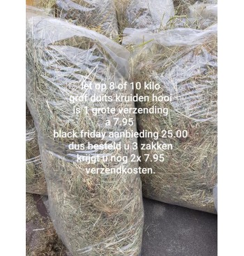 Product: Duits kruiden hooi 8 kilo grof xxl Product: Duits kruiden hooi 8 kilo grof xxl