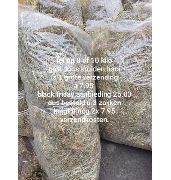 Product: Duits kruiden hooi 8 kilo grof xxl