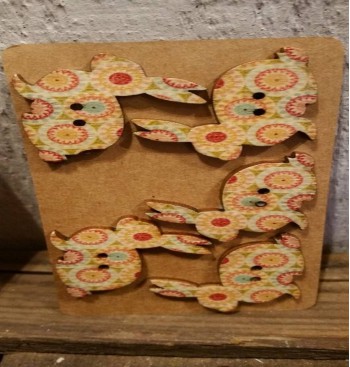 Product: Konijnen houten knopen Product: Konijnen houten knopen
